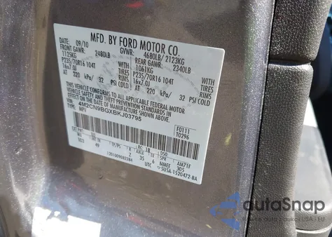 2011 Mercury Mariner z USA, uszkodzony, nr VIN 4M2CN9BGXBKJ03795